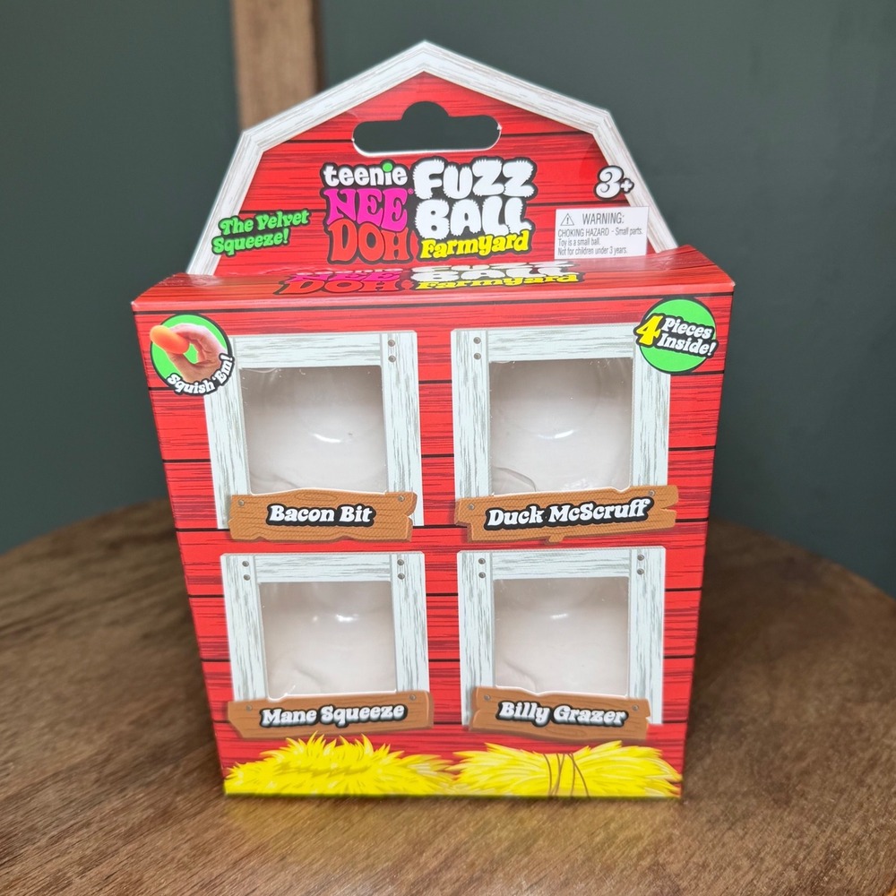 Rare NeeDoh Teenie Fuzzball Farmyard Tractor Supply Exclusive Box & Insert Only